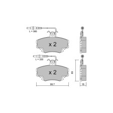Pastillas de freno delanteras GT2i Club para CITROEN ZX Break (N2) 1.9 131cv 1993-10-01-1999-07-01