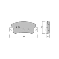 Pastillas de freno traseras GT2i Club para FIAT Croma I (154_) 2500 V6 162cv 1985-12-01-1996-12-01