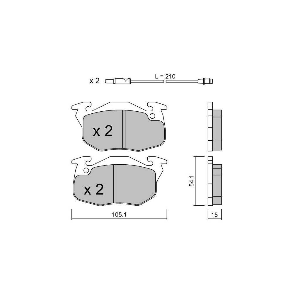 Pastillas de freno delanteras GT2i Club para RENAULT Super 5 (B/C40_) 1.3 98cv 1984-10-01-1996-12-01Array