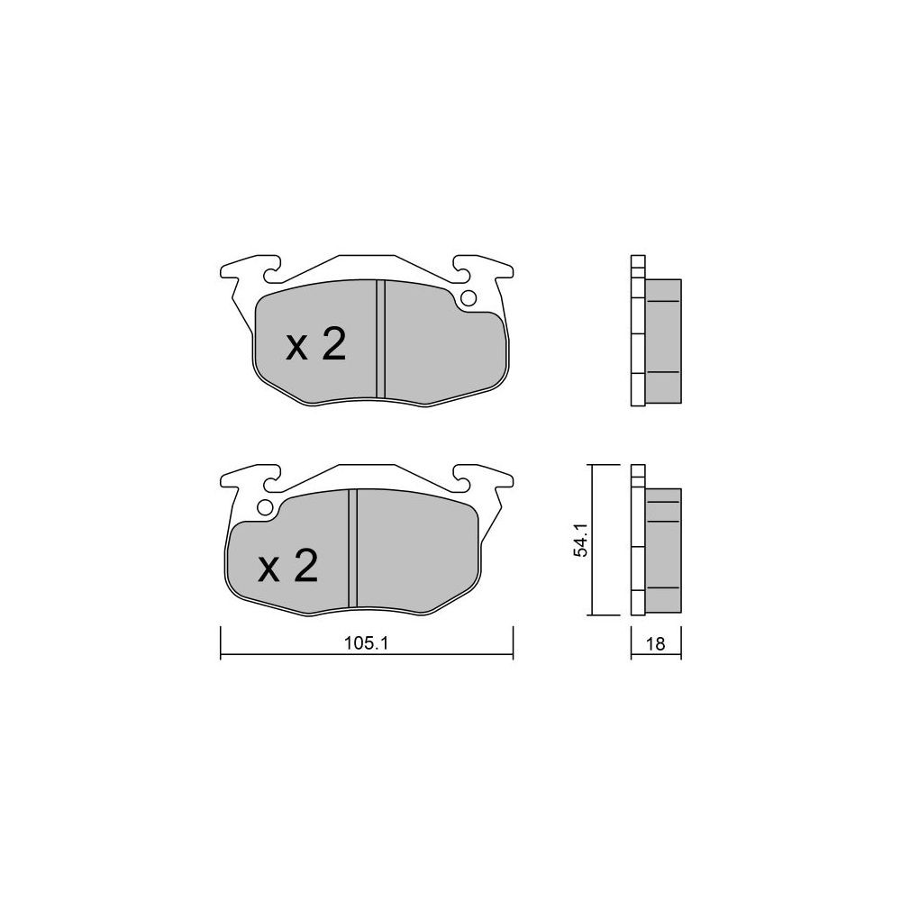 Pastillas de freno delanteras GT2i Club para PEUGEOT 205 1.3 Rallye, 1.4, 1.6 GTI 1983-96 - Pinzas de freno BendixArray