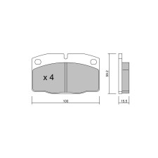 Pastilhas de travão dianteiras GT2i Club para OPEL Corsa A 1.2, 1.3, 1.4i, 1.5 TD, 1.6i 1983-93 - Pinças de travão GM