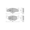 Pastillas de freno delanteras GT2i Club para VOLKSWAGEN Golf II 1.8i GT, 1.8i GTI 1983-91 - Pinzas de freno KH