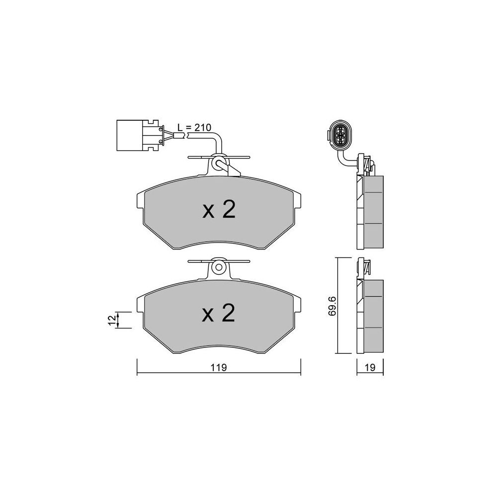 Pastillas de freno delanteras GT2i Club para VOLKSWAGEN Golf III (1H1) 2.9 VR6 Syncro (1HX1) 191cv 1991-08-01-1999-04-01Array