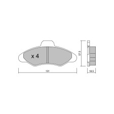 Pastillas de freno delanteras GT2i Club para FORD Escort V (AAL, ABL) 1.8 16V XR3i 105cv 1988-04-01-1996-11-01