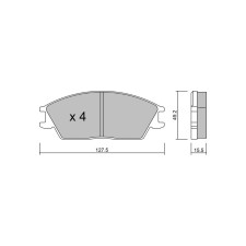 Pastillas de freno delanteras GT2i Club para HONDA Accord II (AC, AD) 1.8 EX (AD) 101cv 1983-01-01-1985-10-01