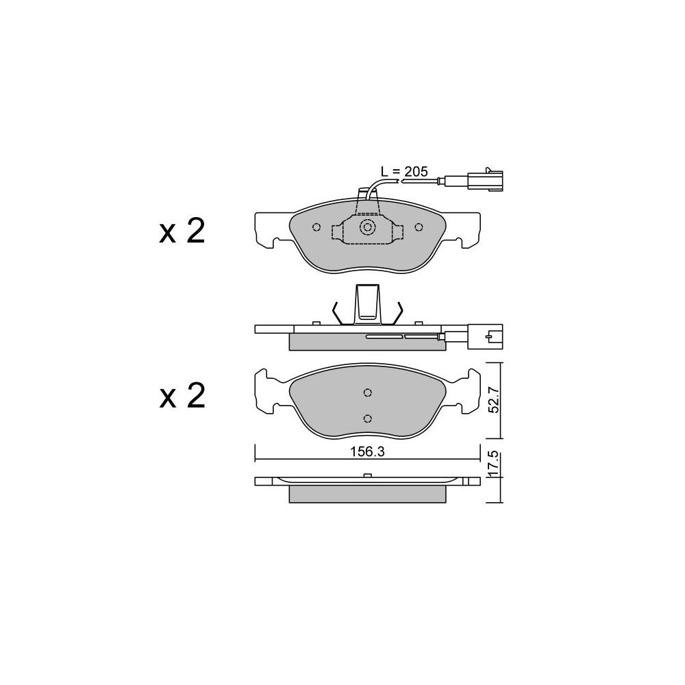 Pastilhas de travão dianteiras GT2i Club para ALFA ROMEO 146 (930_) 1.6 i.e. 16V T.S. 120hp 1994-07-01-2001-10-01-01Array