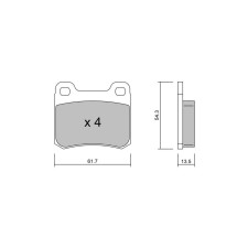 Pastillas de freno traseras GT2i Club para MERCEDES BENZ 190 (W201) E 2.5-16 204cv 1982-10-01-1993-08-01