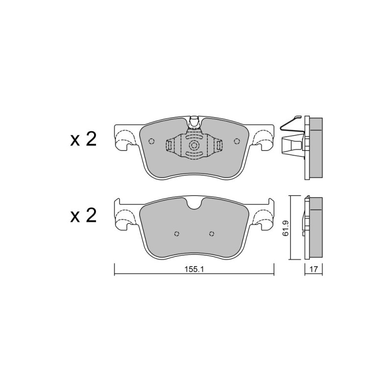 Pastilhas de travão dianteiras GT2i Club para CITROEN C4 Picasso II 1.6 THP 165 165cv 2013-02-01-Array