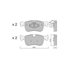 Pastilhas de travão dianteiras GT2i Club para CITROEN C4 Picasso II 1.6 THP 165 165cv 2013-02-01-