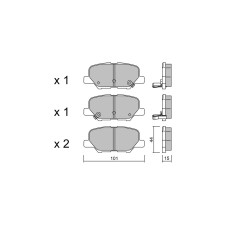 Pastillas de freno traseras GT2i Club para MAZDA 6 III SW (GJ, GL) / Atenza 2.5 232cv 2012-08-01-