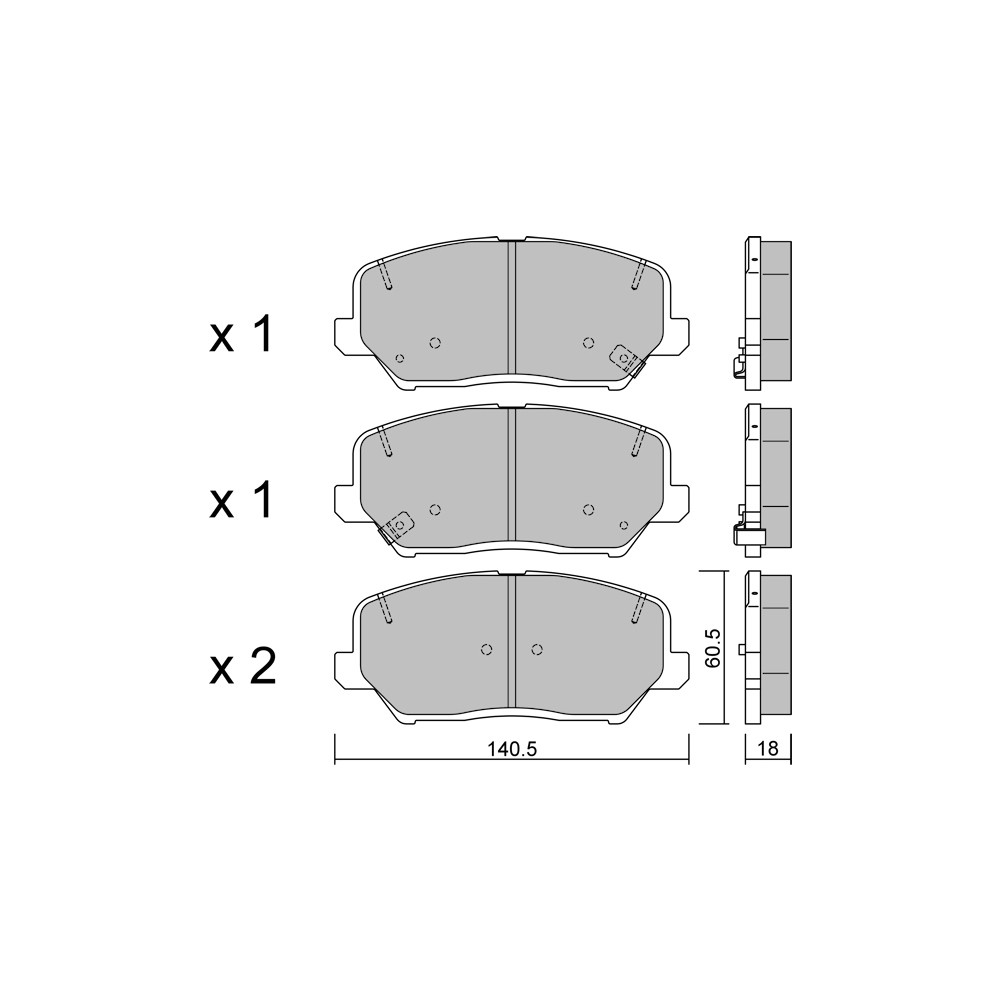 Pastilhas de travão dianteiras GT2i Club para KIA Optima II / K5 2.0 278hp 2010-04-01-Array