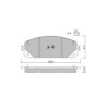 Pastillas de freno delanteras GT2i Club para JEEP Cherokee V (KL) 1.3 Hybrid Q4 275cv 2013-11-01-