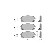 Pastillas de freno traseras GT2i Club para ALFA ROMEO Tonale (965_) 2.0 268cv 2022-03-01-
