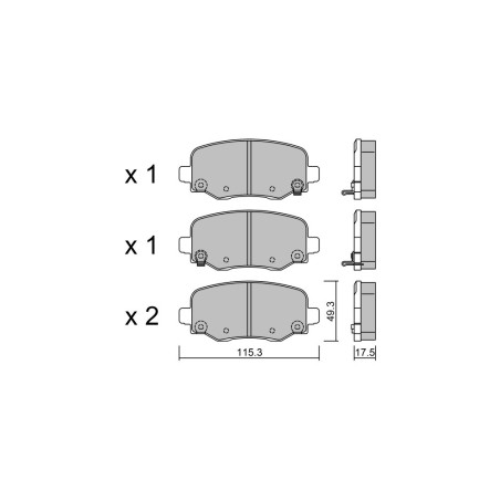 Pastillas de freno traseras GT2i Club para ALFA ROMEO Tonale (965_) 2.0 268cv 2022-03-01-