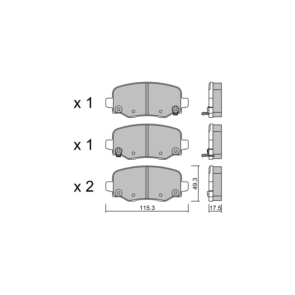 Pastillas de freno traseras GT2i Club para ALFA ROMEO Tonale (965_) 2.0 268cv 2022-03-01-Array
