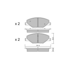 Pastilhas de travão dianteiras GT2i Club para VOLKSWAGEN Polo VI (6R1, 6C1) 1.6 i-DTEC (FK3) 120hp 2009-03-01-01-