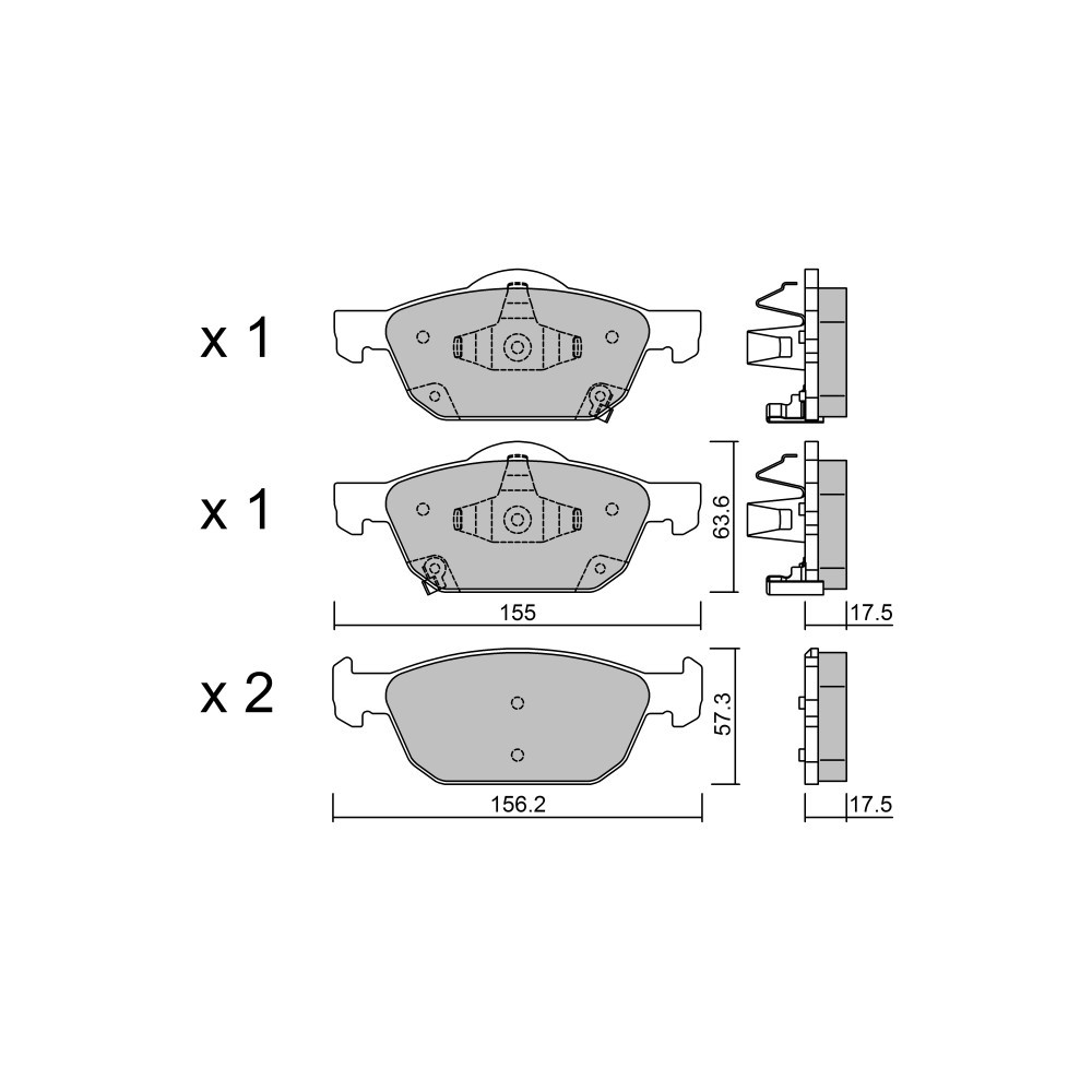 Pastillas de freno delanteras GT2i Club para HONDA Civic X Sedan (FC_) 1.5 Si (FC1) 209cv 2015-09-01-Array