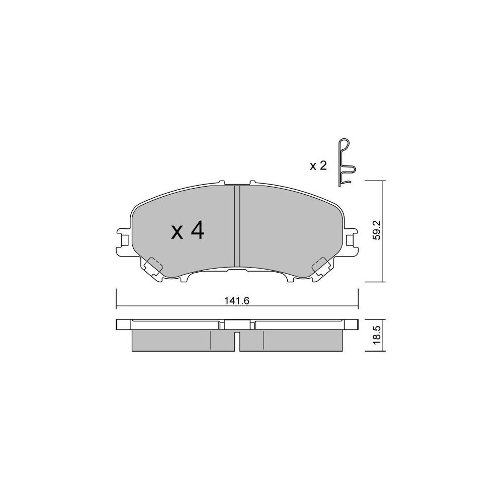 Pastilhas de travão dianteiras GT2i Club para RENAULT Kadjar (HA_, HL_) 1.6 TCe 165 164cv 2015-06-01-Array