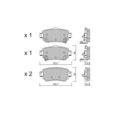 Pastilhas de travão traseiras GT2i Club para NISSAN Leaf (ZE1) Elétrico 218hp 2017-08-01-