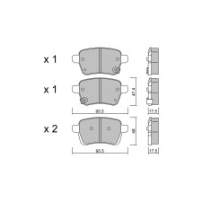 Pastilhas de Freio Traseiras GT2i Club para OPEL Corsa E (X15) 1.6 Turbo (08, 68) 207hp 2014-09-01-