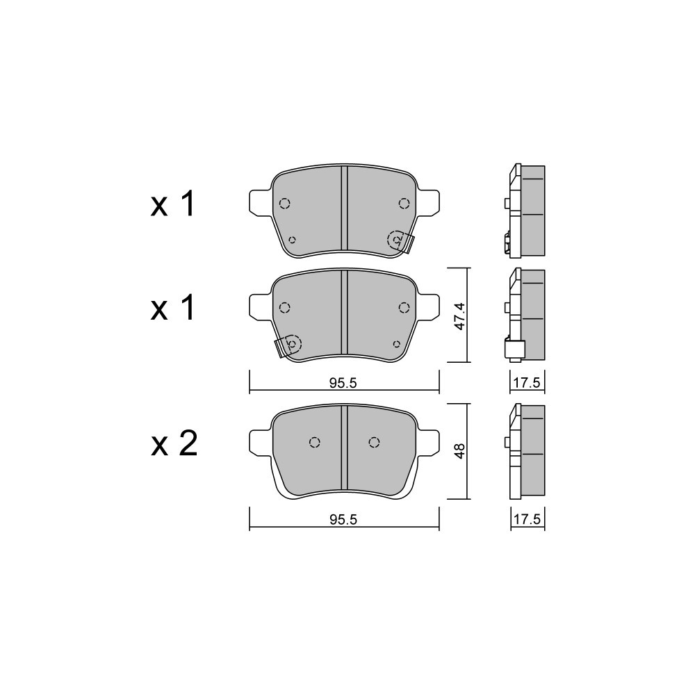Pastillas de freno traseras GT2i Club para OPEL Corsa E (X15) 1.6 Turbo (08, 68) 207cv 2014-09-01-Array