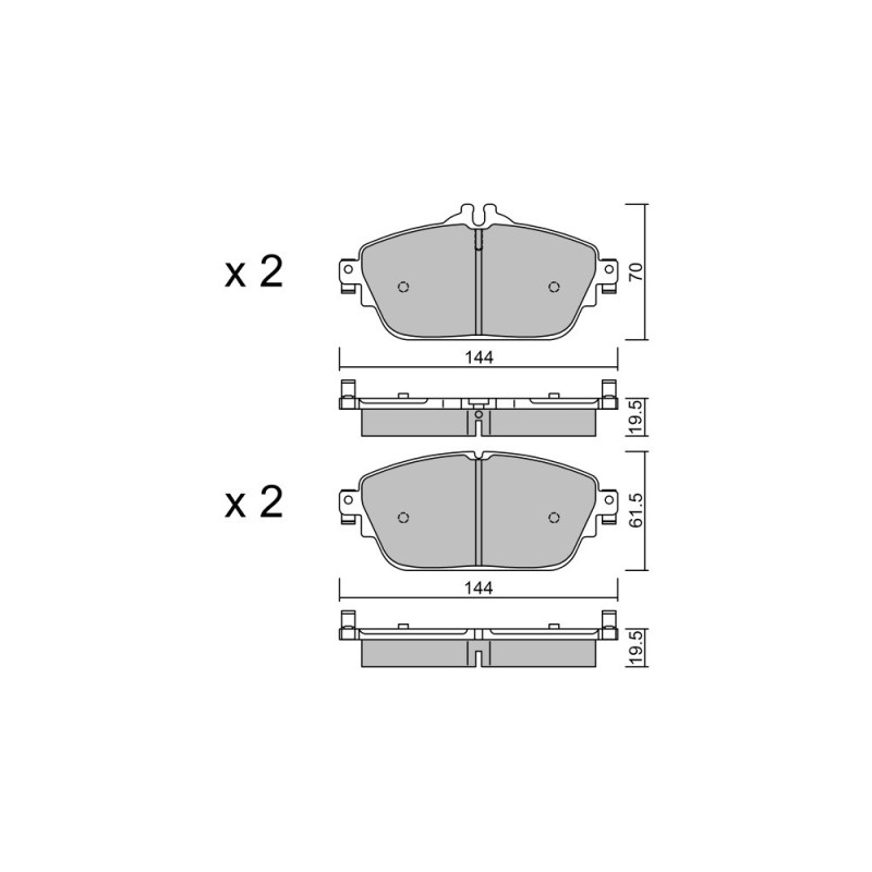 Pastilhas de travão dianteiro GT2i Club para MERCEDES BENZ Classe E V (W213) E 220 d 4-matic (238.315) 195hp 2016-01-01-01-Array