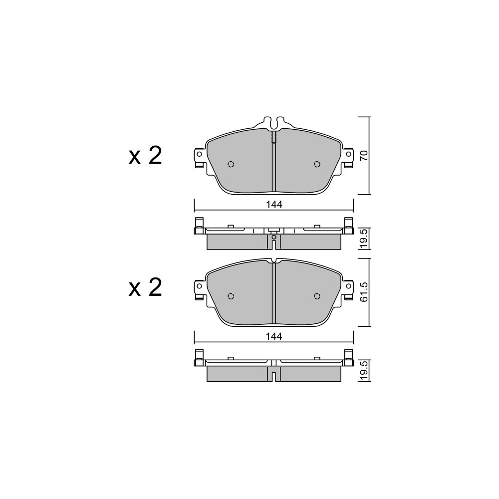 Pastilhas de travão dianteiro GT2i Club para MERCEDES BENZ Classe E V (W213) E 220 d 4-matic (238.315) 195hp 2016-01-01-01-Array