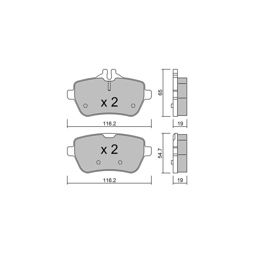 Pastillas de freno traseras GT2i Club para MERCEDES Classe S VII (W222, V222, X222) S560 Maybach 4-matic 470cv 2013-05-01-Array