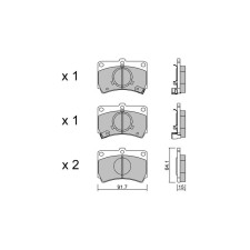 Pastillas de freno delanteras GT2i Club para MAZDA 323 III Hatchback (BF) / Familia 2.4 16V 202cv 1985-08-01-2004-07-01