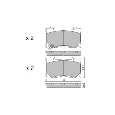 Pastillas de freno delanteras GT2i Club para INFINITI QX70 50 AWD 431cv 2013-08-01-