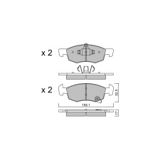 Pastilhas de Freio Dianteiras GT2i Club para OPEL Corsa E (X15) 1.4 GPL (08, 68) 90hp 2014-09-01-