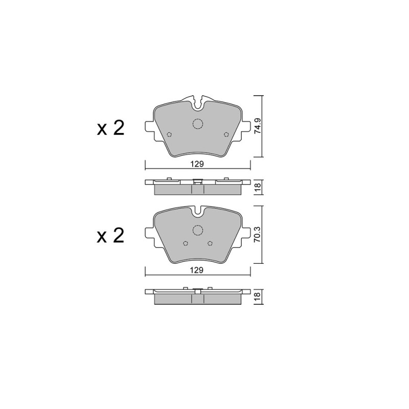Pastilhas de travão dianteiras GT2i Club para BMW 2 II Active Tourer (U06) 230e xDrive 327 cv 2021-11-01-Array