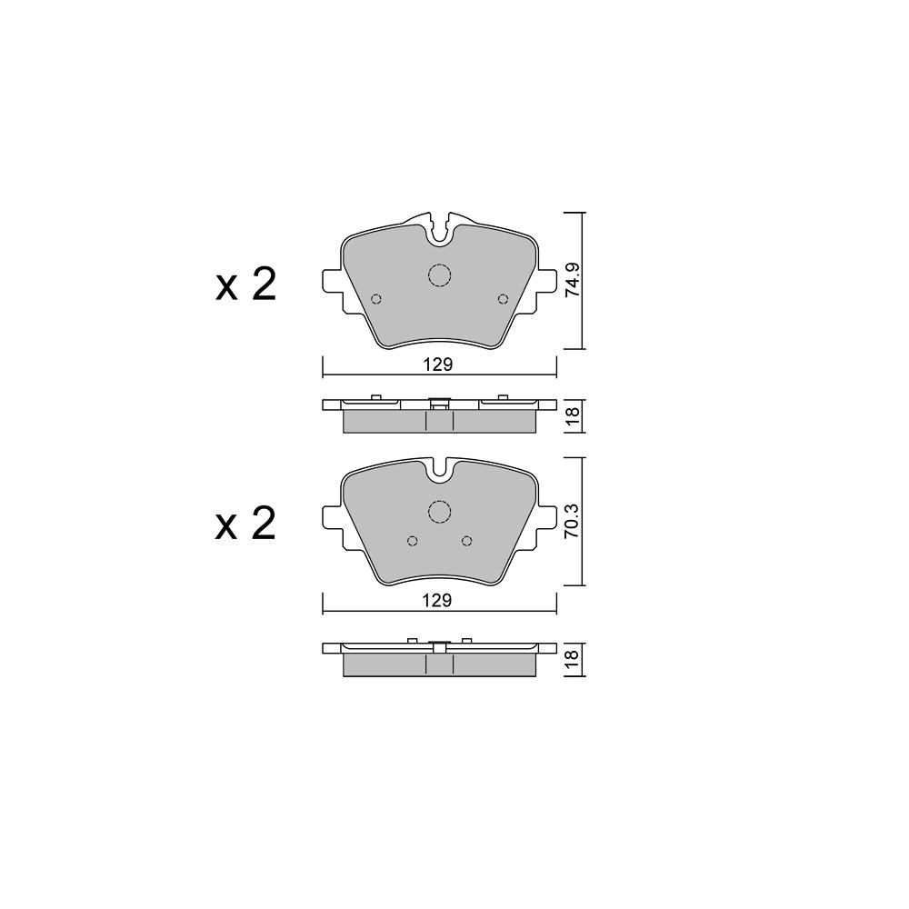 Pastilhas de travão dianteiras GT2i Club para BMW 2 II Active Tourer (U06) 230e xDrive 327 cv 2021-11-01-Array