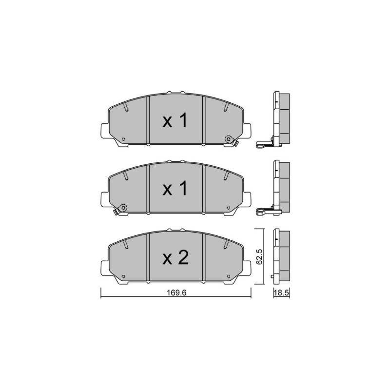 Pastilhas de travão dianteiras GT2i Club para INFINITI QX80 5.6 D AWD 441bhp 2013-08-01-Array