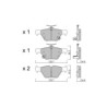 Pastillas de freno traseras GT2i Club para SUBARU Levorg 2.0 AWD 301cv 2015-03-01-