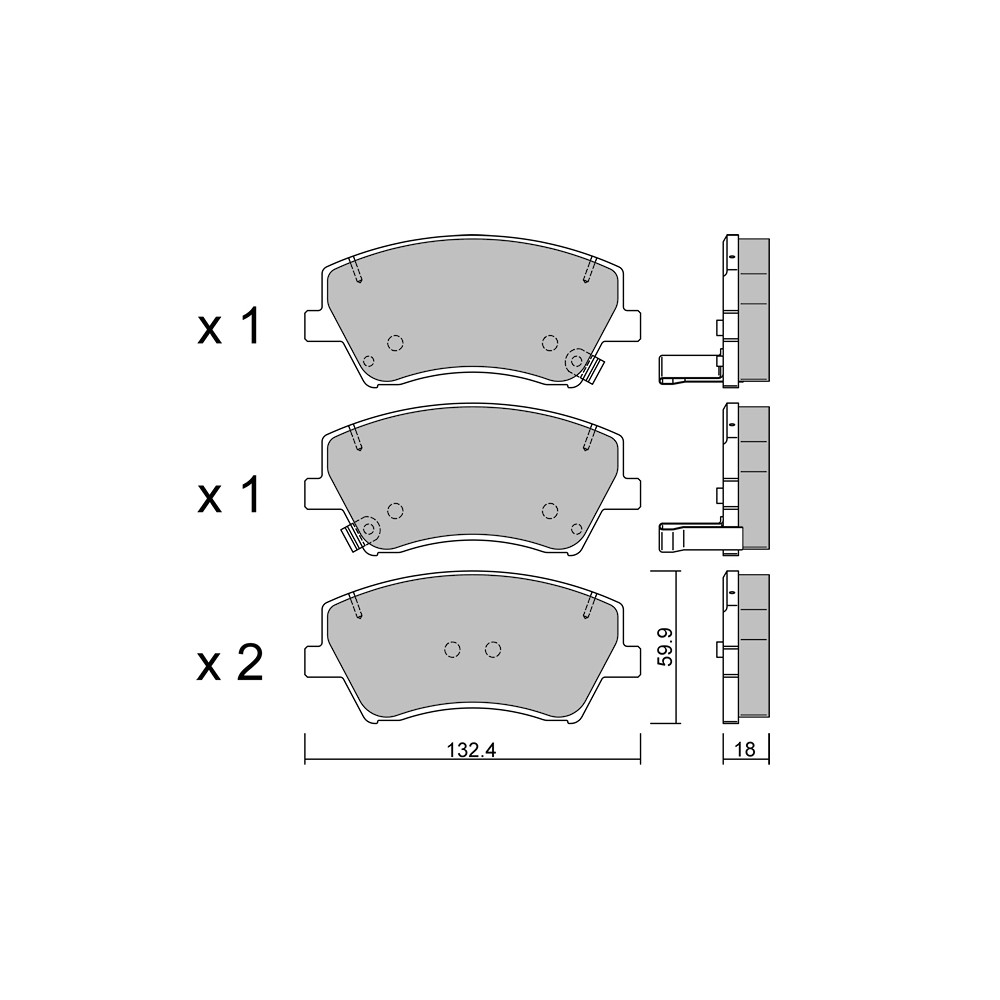 Pastillas de freno delanteras GT2i Club para KIA Niro I 3.8 GDI 4WD 316cv 2016-09-01-Array