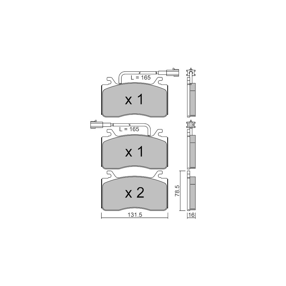 Pastilhas de travão dianteiras GT2i Club para ALFA ROMEO Giulia (952) 2.0i 16V/ 2.0i 16V Q4 280hp 2016- Pinças de travão BremboArray