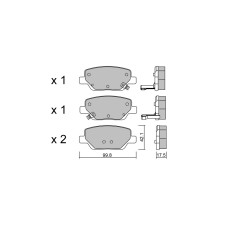 Pastillas de freno traseras GT2i Club para FIAT Tipo II Hatchback (357_) / Egea PureTech 130 131cv 2016-03-01-