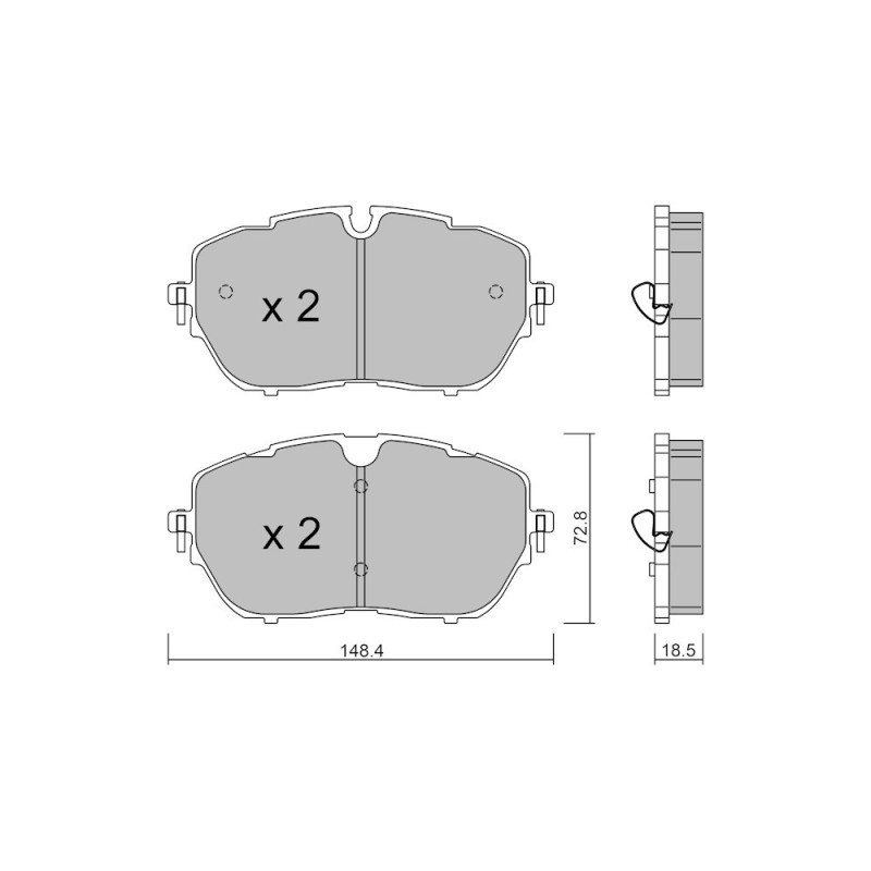 Pastilhas de travão dianteiras GT2i Club para PEUGEOT 308 II SW 5.0 XKR 517hp 2014-03-01-2021-06-01Array