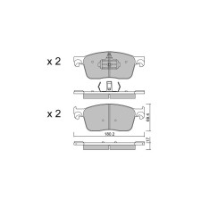 Pastilhas de travão dianteiras GT2i Club para CITROEN Jumpy III (VA_, VE_) / Dispatch 2.0 BlueHDi 180 177hp 2016-04-01-
