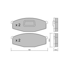 Pastillas de freno delanteras GT2i Club para NISSAN Patrol III/2 SW (W260) 2.0 D4 191cv 1984-10-01-1998-04-01