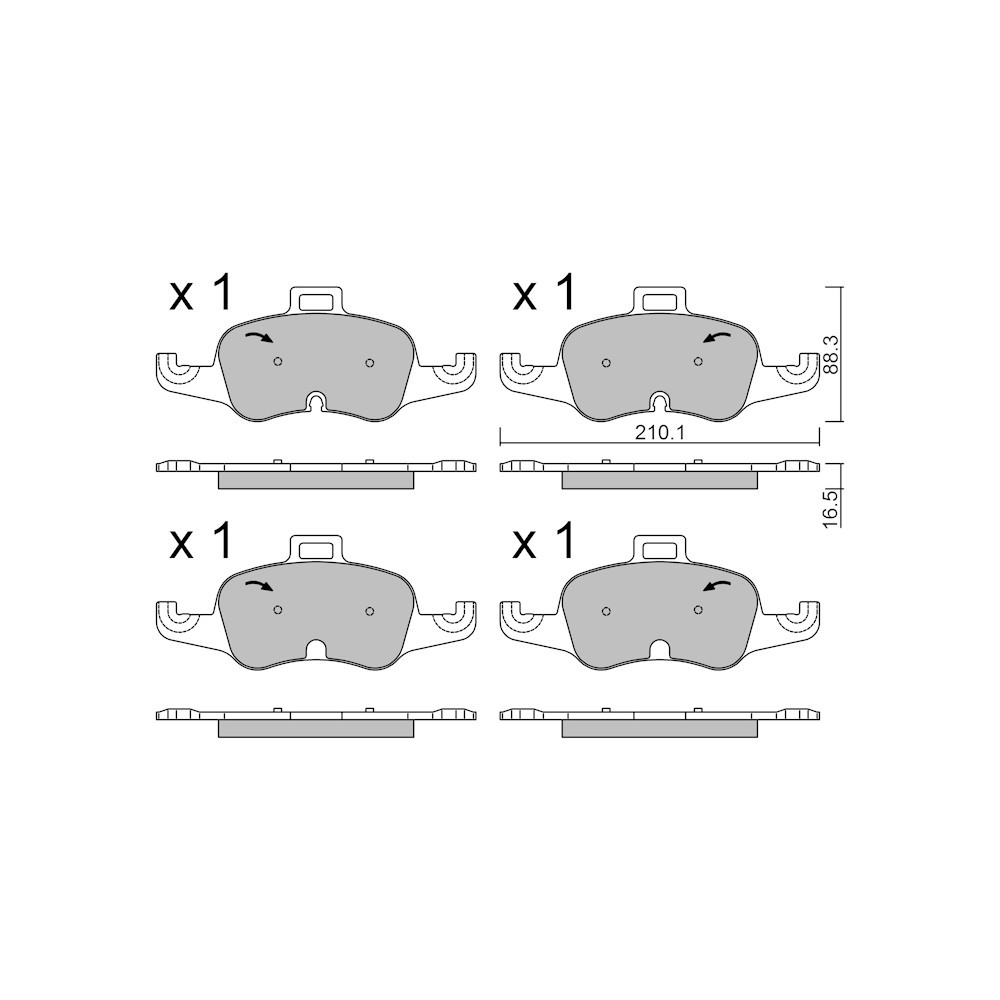 Pastilhas de travão dianteiras GT2i Club para AUDI TT - TT Quattro (FV) TTS 2.0i 16V TFSi 2014-23 - Pinças de travão AteArray