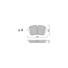 Pastillas de freno traseras GT2i Club para AUDI Q7 II (4MB, 4MG) S8 Mild Hybrid quattro 572cv 2015-01-01-