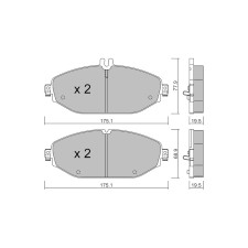 Pastilhas de travão dianteiro GT2i Club para MERCEDES BENZ CLS (C257) E 500 (212.073) 408hp 2017-12-01-