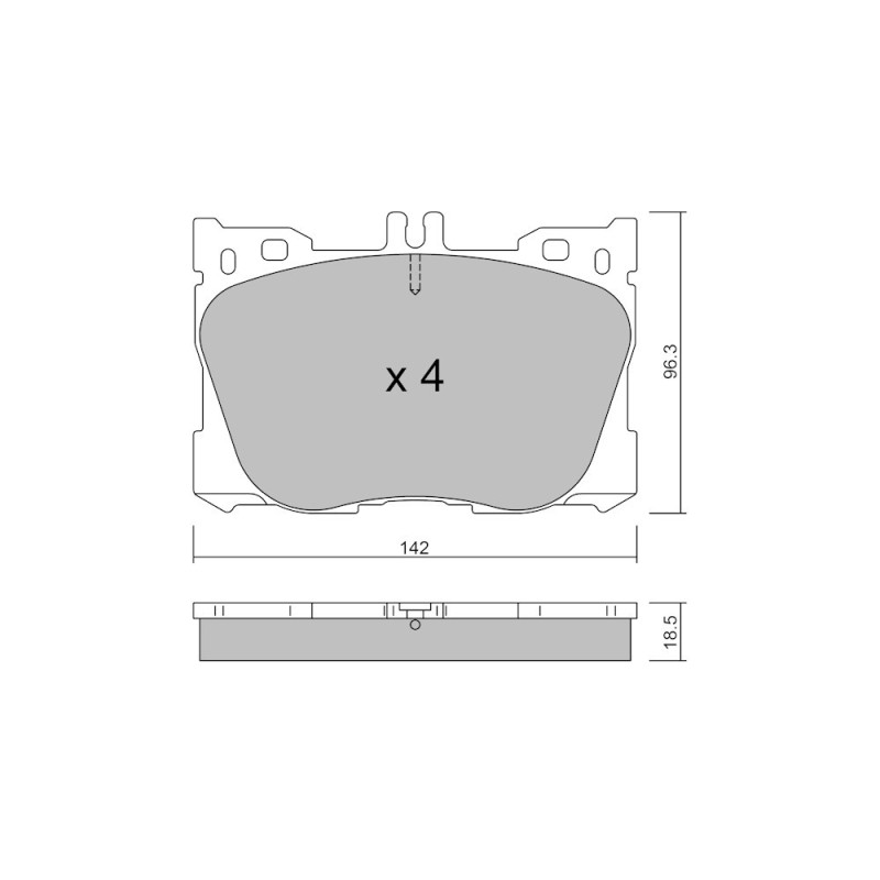 Pastilhas de travão dianteiras GT2i Club para MERCEDES BENZ Classe C IV Cabrio (A205) EQC 400 4-matic 408hp 2016-06-01-2023-04-0Array