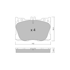 Pastilhas de travão dianteiras GT2i Club para MERCEDES BENZ Classe C IV Cabrio (A205) EQC 400 4-matic 408hp 2016-06-01-2023-04-0