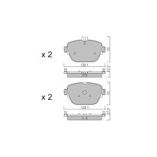 Pastillas de freno traseras GT2i Club para MERCEDES BENZ GLC I (X253) AMG 63 S 4-matic+ (253.389) 510cv 2015-06-01-
