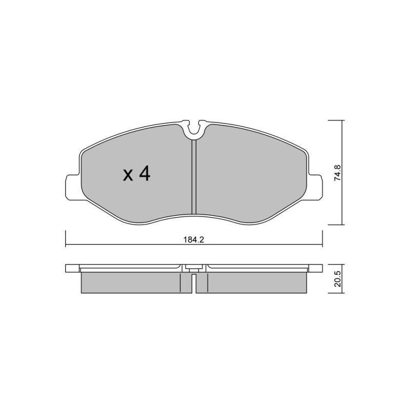 Pastilhas de travão dianteiras GT2i Club para MERCEDES BENZ Classe V II (W447) V 250 (447.813, 447.815) 211 cv 2014-03-01-Array