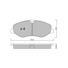 Pastilhas de travão dianteiras GT2i Club para MERCEDES BENZ Classe V II (W447) V 250 (447.813, 447.815) 211 cv 2014-03-01-