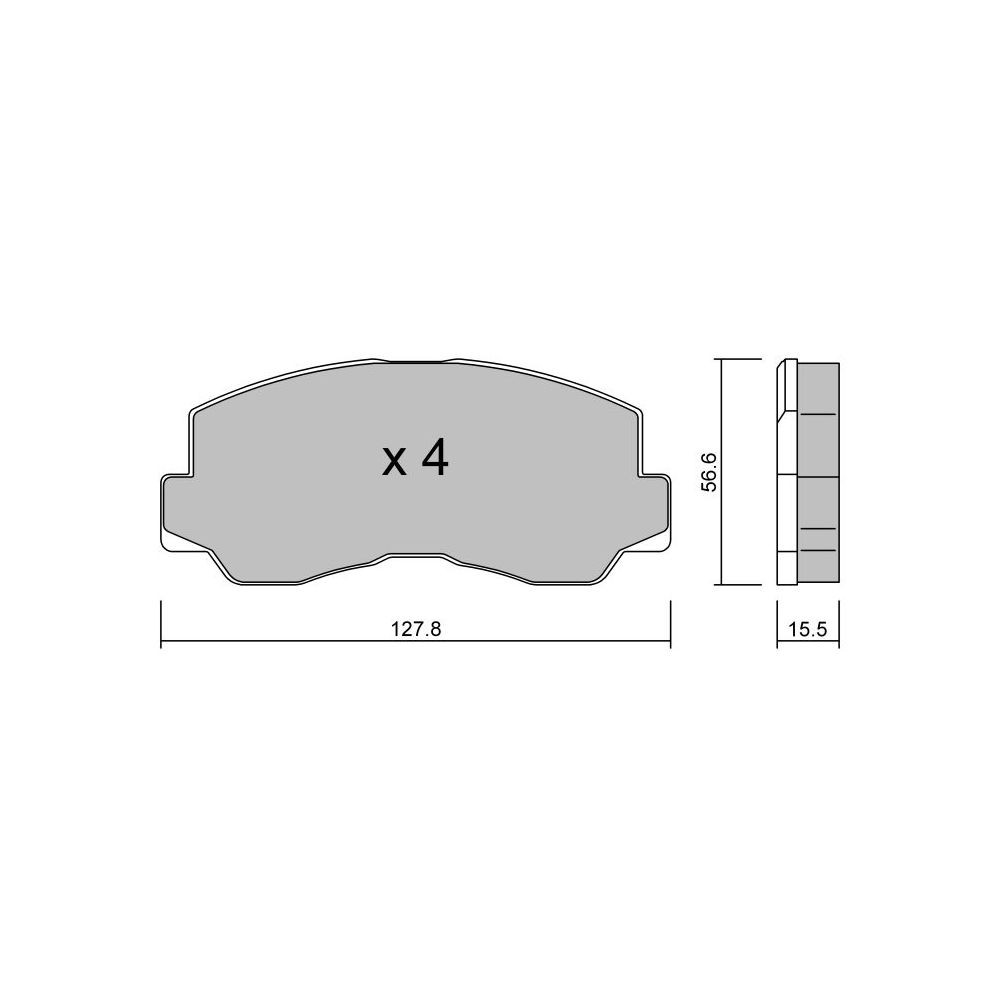 Pastillas de freno delanteras GT2i Club para MITSUBISHI Pajero I (L04_G, L14_G)/ Shogun 3.8 GDI 4WD 316cv 1982-01-01-1991-12-01Array